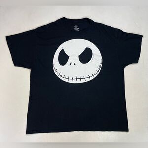 Disney Tim Burton's The Nightmare Before Christmas Graphic T-shirt Men XXL Black